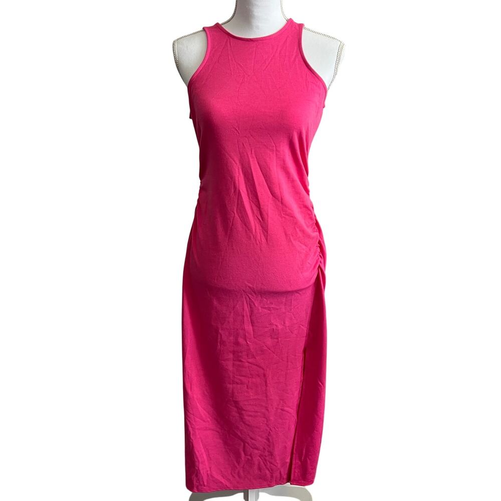 A New Day Women's Pink Sleeveless Ruched Ponte Knit Dress - Size Small - NWT
